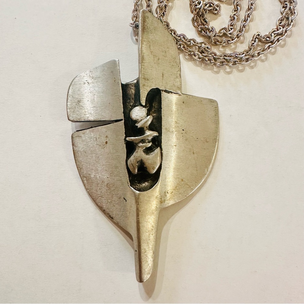 Sverre Høvre Johnsen Pewter Necklace Bjørn Tannum Norway c1970 Modernist